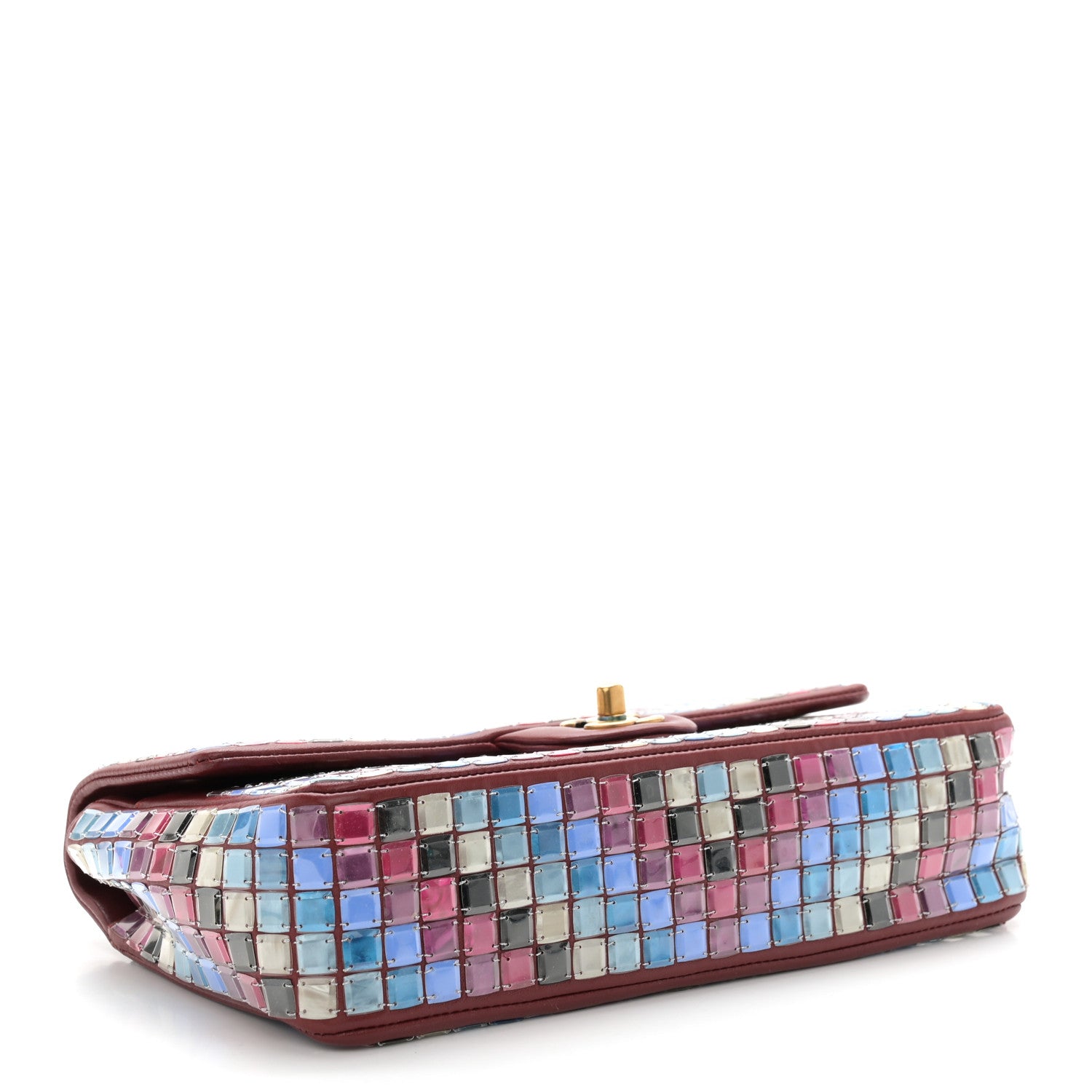 Chanel Lambskin Mosaic Medium Flap Red Multicolor 4 of 12