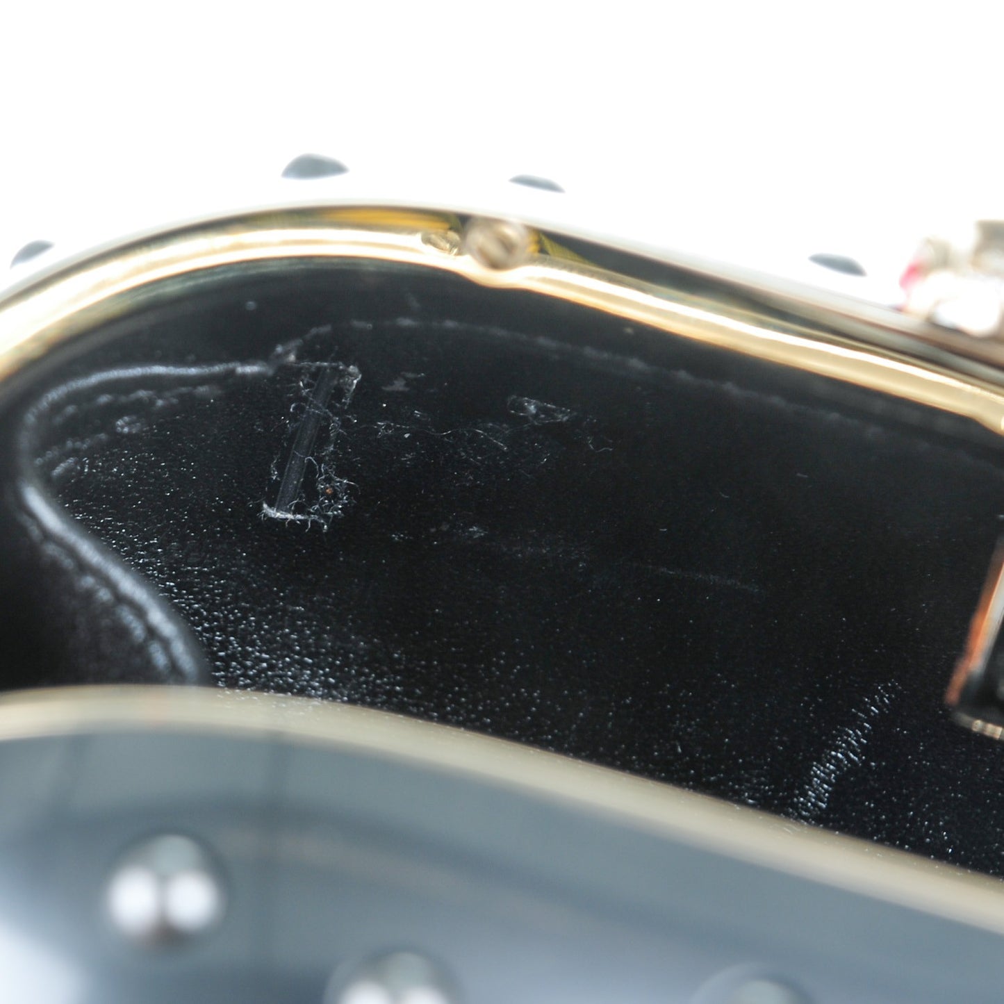 Resin Crystal Pearl Clutch Dark Grey