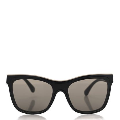 Chanel Acetate Logo Shield Sunglasses 5418 Black 2 of 7