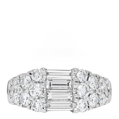 Parker & West by FASHIONPHILE 18K White Gold Diamond 1.92ctw Baguette Round Cut Ring 50 5.25 1 of 9