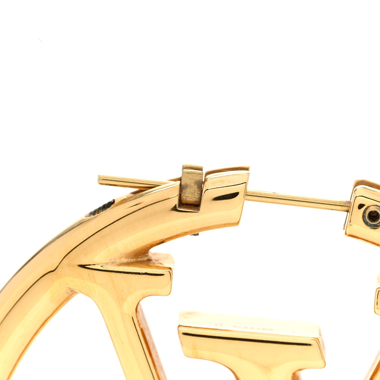 Metal Louise Hoop Earrings Gold