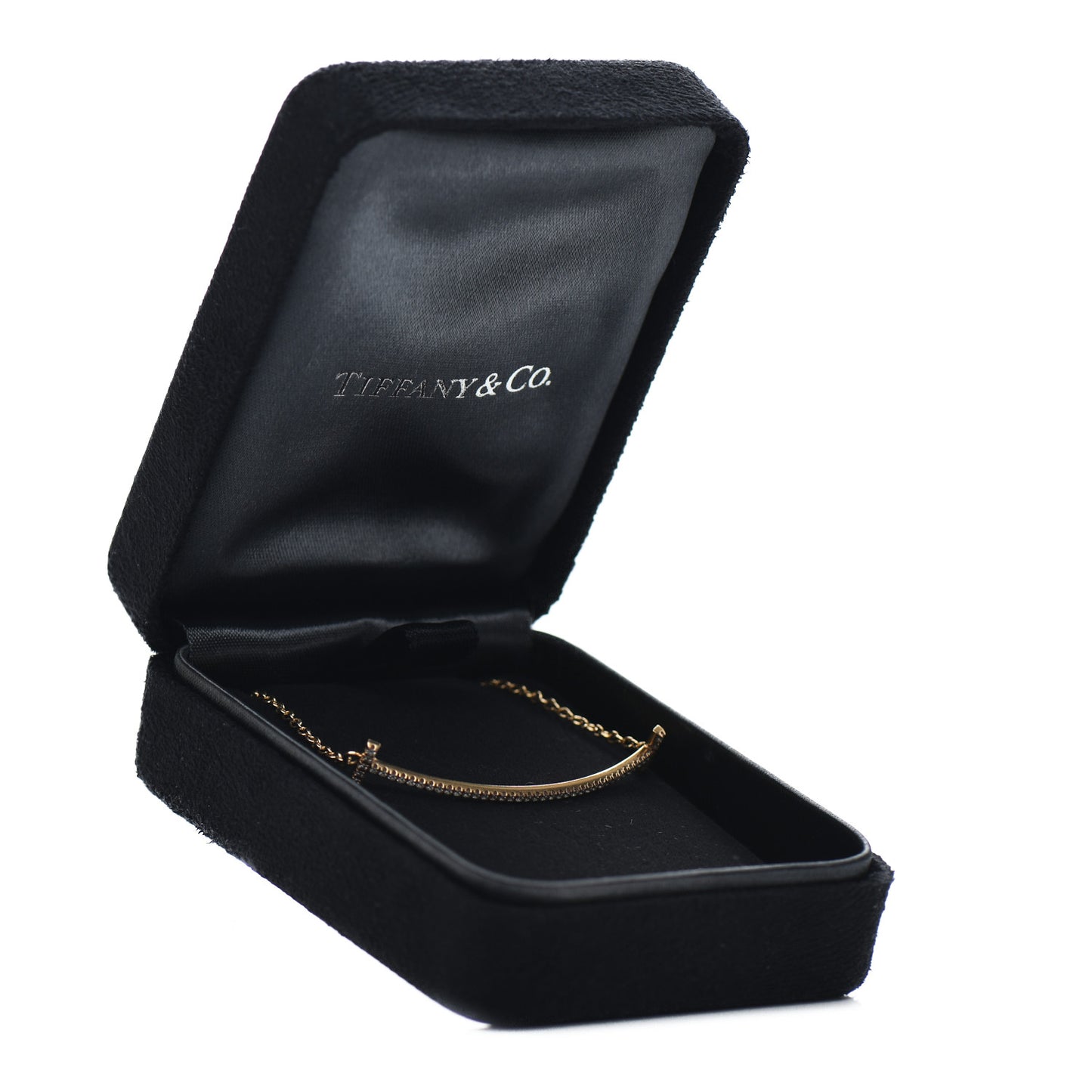 18K Yellow Gold Diamond T Smile Bracelet