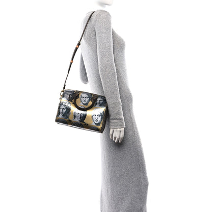 Louis Vuitton X FORNASETTI Calfskin Fornasetti Speedy Bandouliere 25 Gold 2 of 9