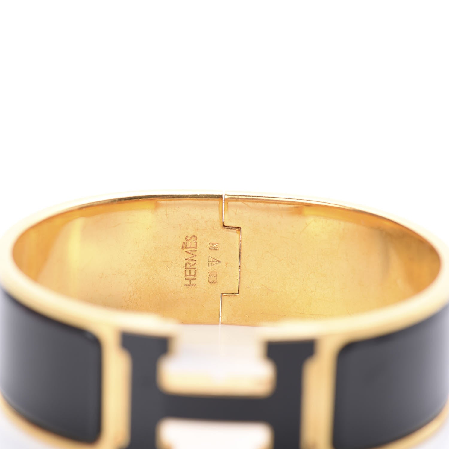 Hermes Enamel Wide Clic Clac H Bracelet GM Black 3 of 3