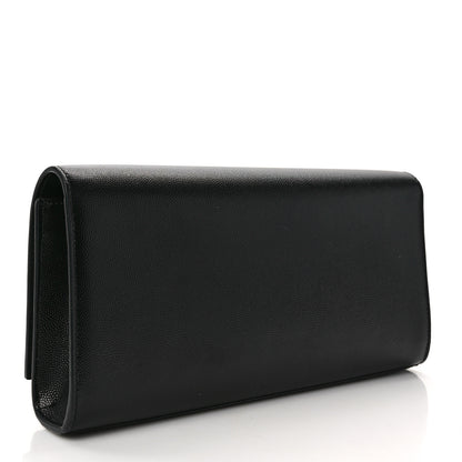 Saint Laurent Grain De Poudre Monogram Cassandre Clutch Black 3 of 9