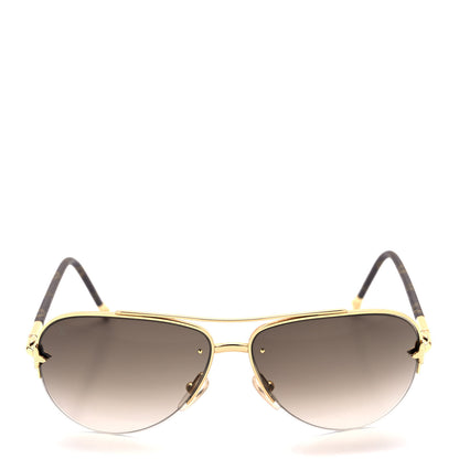 Louis Vuitton Monogram Petite Viola Pilote Aviator Sunglasses Z0571U Brown 2 of 8