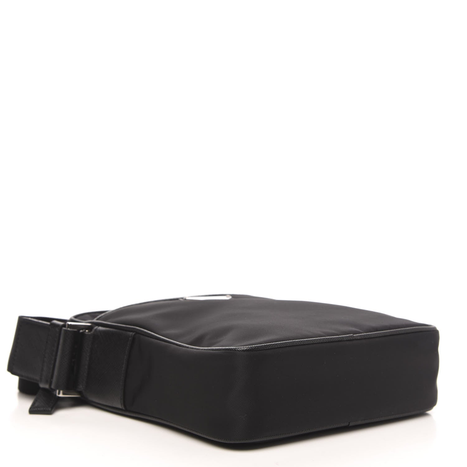 Prada Tessuto Nylon Saffiano Pocket Messenger Shoulder Bag Black 4 of 8