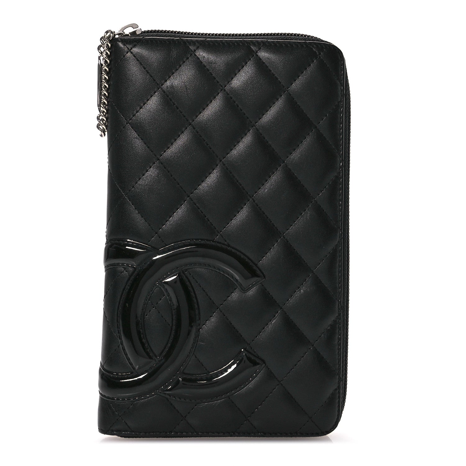 Chanel Calfskin Cambon Zip Around Organizer Wallet Black 1 of 11