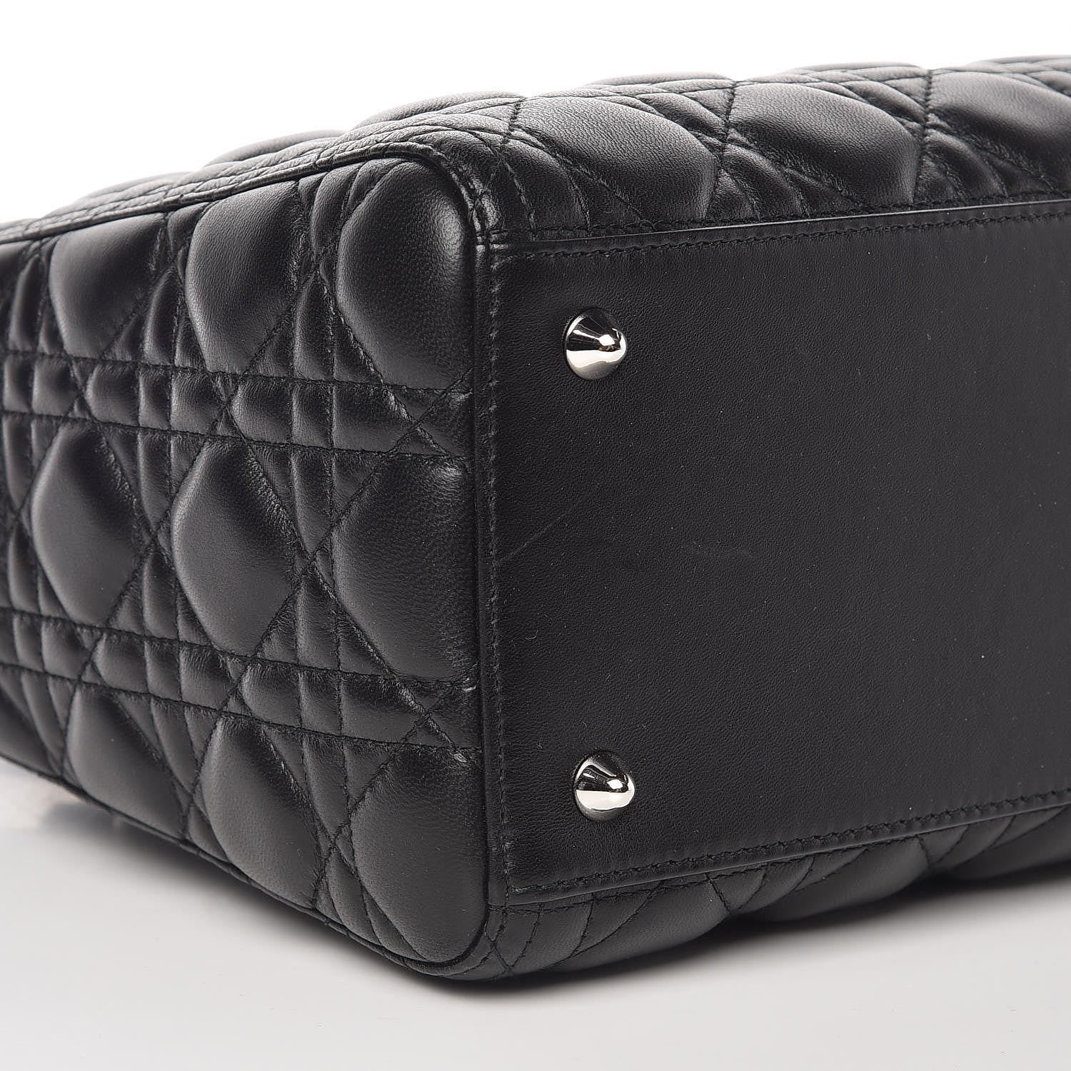 Christian Dior Lambskin Cannage Medium Lady Dior Black 8 of 10