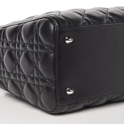 Christian Dior Lambskin Cannage Medium Lady Dior Black 8 of 10