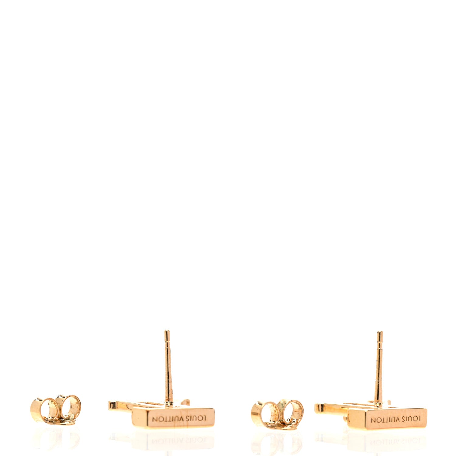 Louis Vuitton Metal LV Iconic Earrings Gold 3 of 5