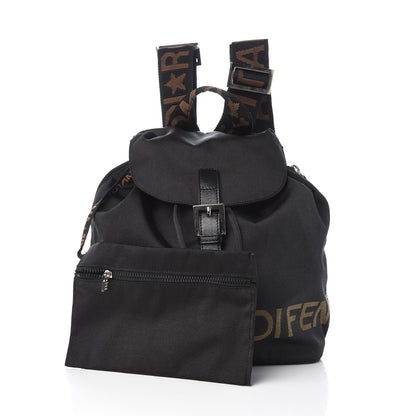 Fendi Nylon 1925 Drawstring Backpack Black 3 of 8