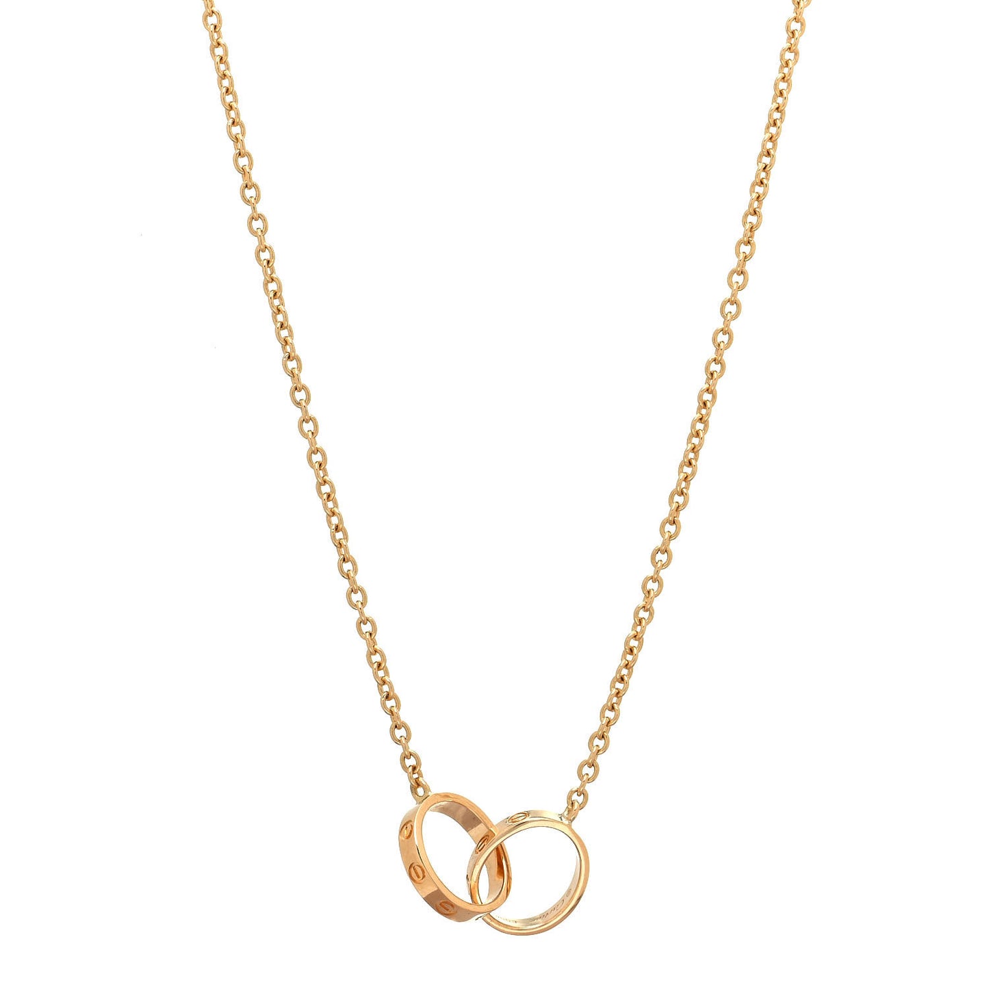 18K Yellow Gold Interlocking LOVE Necklace
