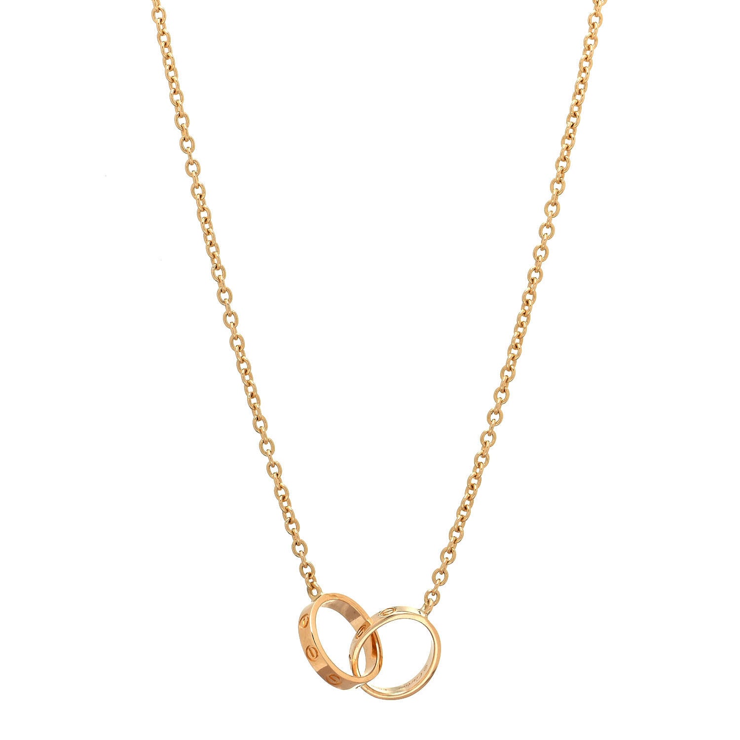 Cartier 18K Yellow Gold Interlocking LOVE Necklace 1 of 5
