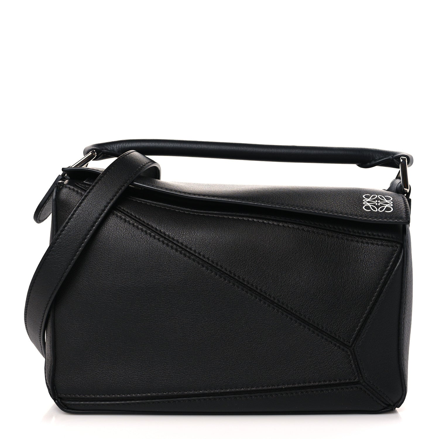 Loewe Calfskin Small Puzzle Bag Black 1 of 8