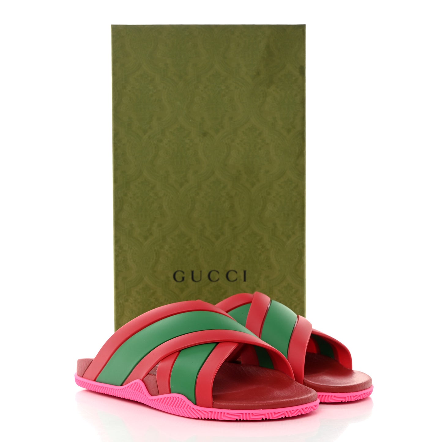 Rubber Web Womens Criss Cross Slide Sandals 39 Coral New Shamarock