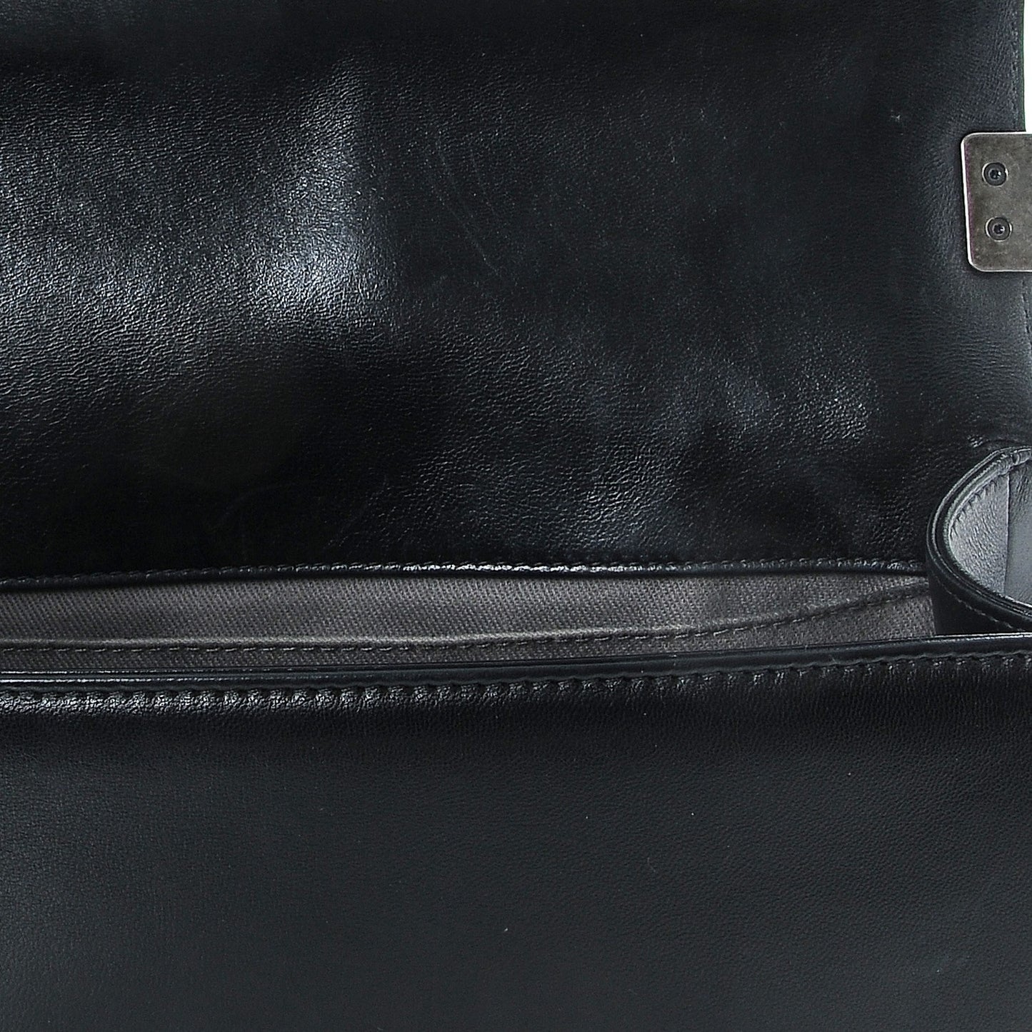 Lambskin Quilted Medium Boy Flap Black