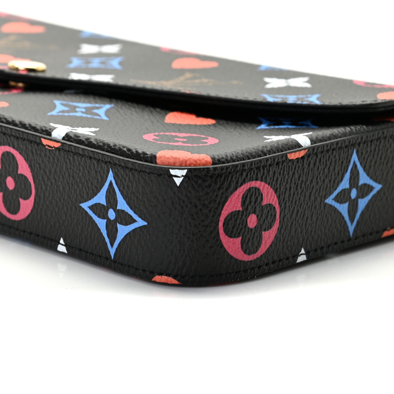 Louis Vuitton Game On Felicie Chain Wallet Black 6 of 9