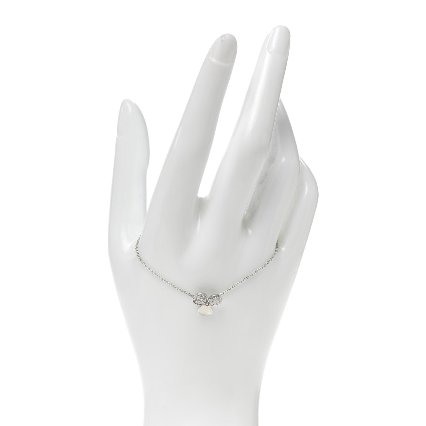Platinum Diamond Paper Flowers Bracelet