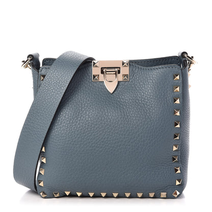 Valentino Garavani Pebbled Calfskin Mini Rockstud Flip-Lock Messenger Bag Amadeus 1 of 10