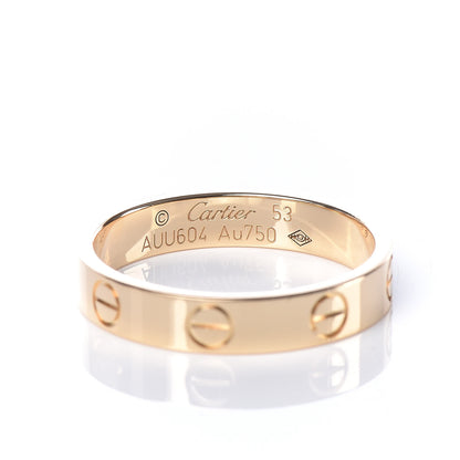 Cartier 18K Yellow Gold 3.5mm LOVE Wedding Band Ring 53 6.25 4 of 5