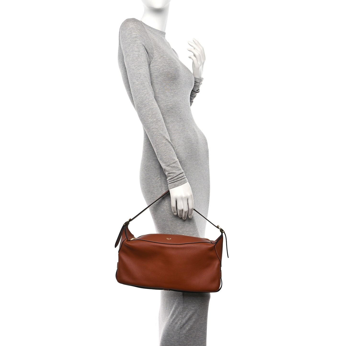 Supple Calfskin Medium Romy Shoulder Bag Tan