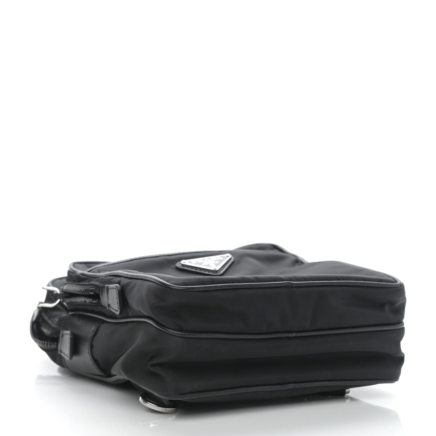 Prada Tessuto Nylon Saffiano Sling Bag Black 4 of 11
