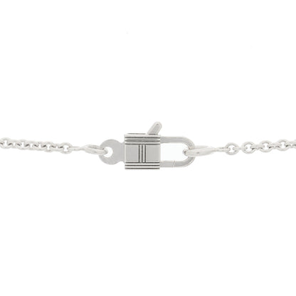 Hermes 18K White Gold Diamond Kelly Amulette Pendant Necklace 4 of 6