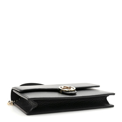 Gucci Dollar Calfskin Interlocking G Chain Wallet Black 4 of 9