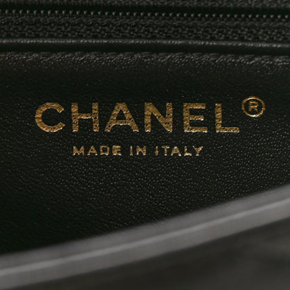 Chanel Lambskin Reversed Chevron Quilted Flap Black 6 of 10