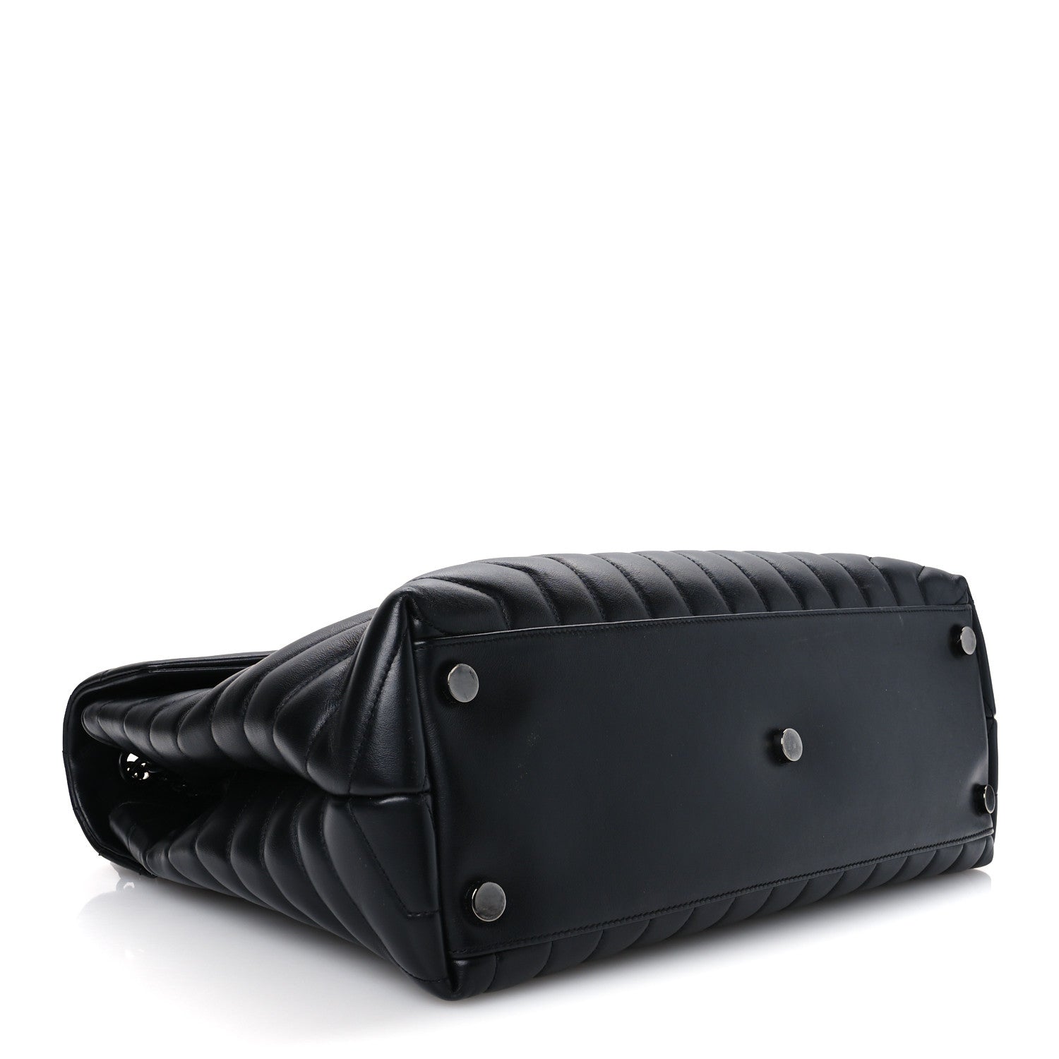 Saint Laurent Calfskin Y Quilted Monogram Monochrome Large Loulou Chain Satchel Black 4 of 11