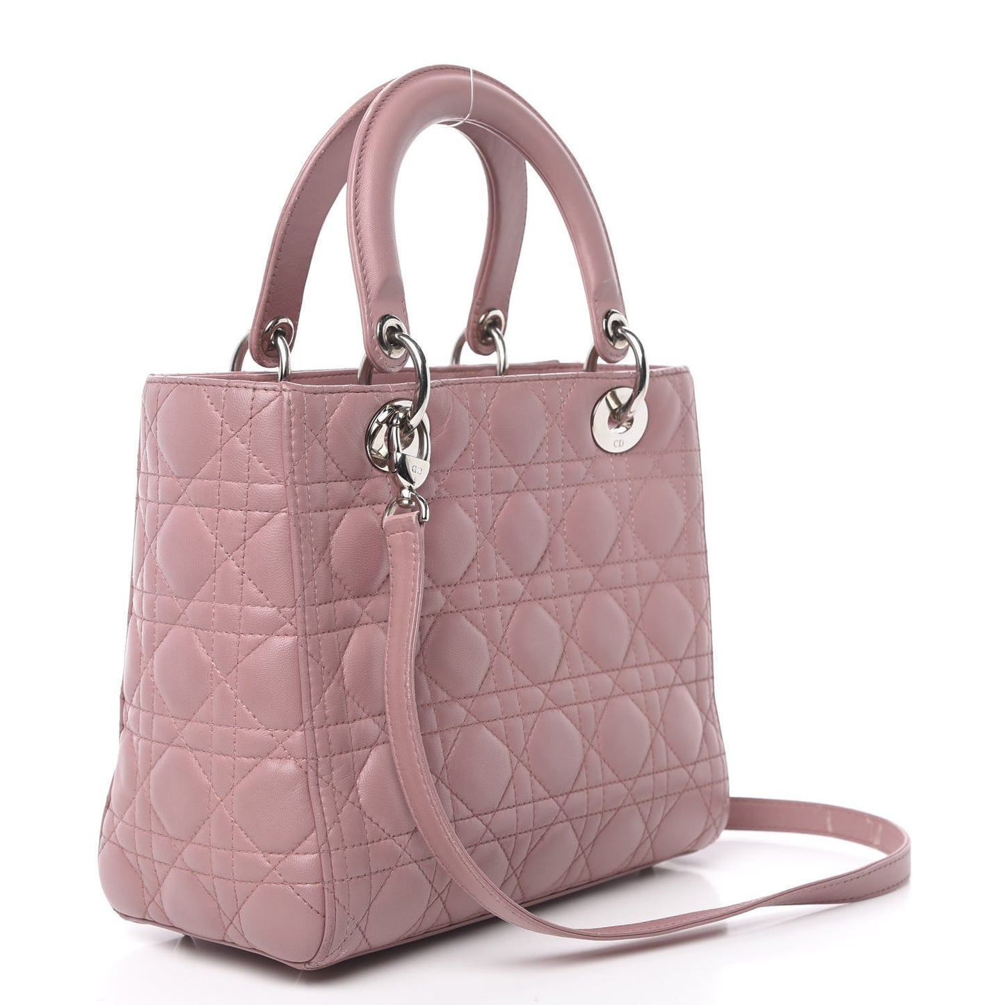 Lambskin Cannage Medium Lady Dior Pink