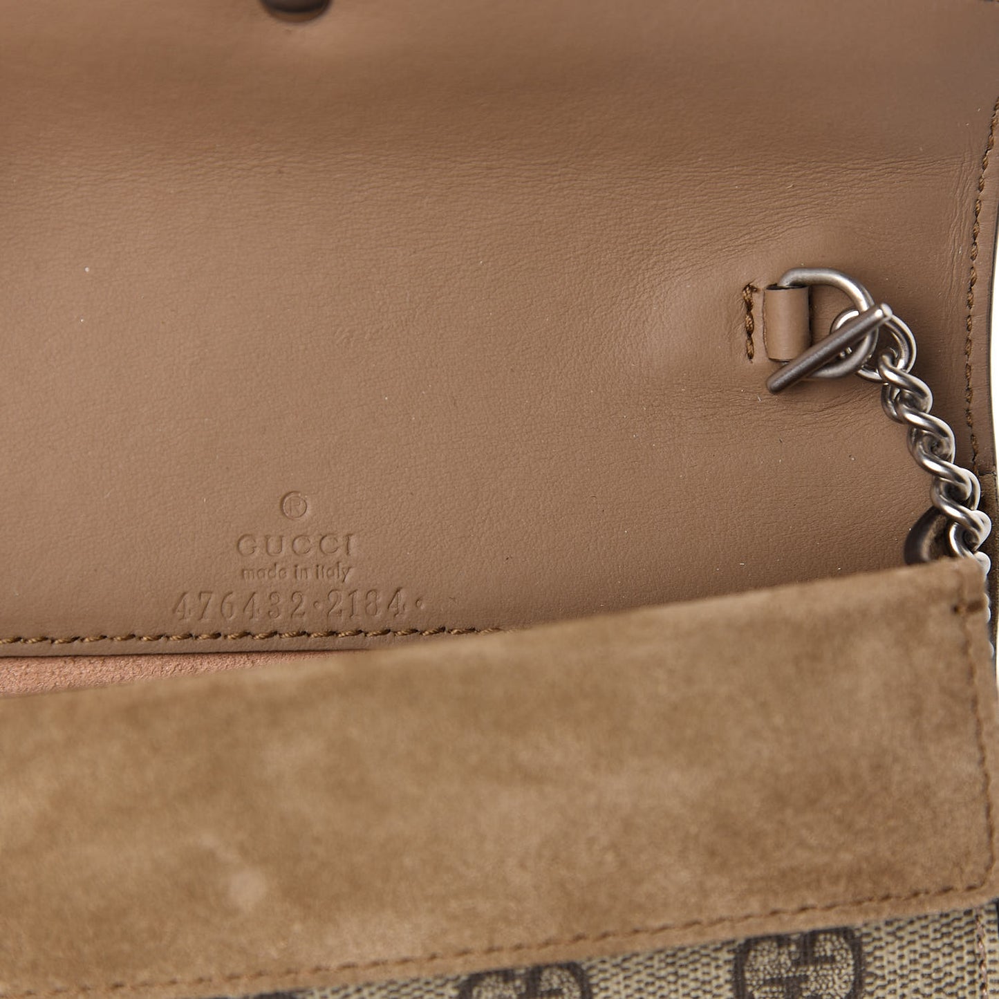 GG Supreme Monogram Super Mini Dionysus Shoulder Bag Taupe