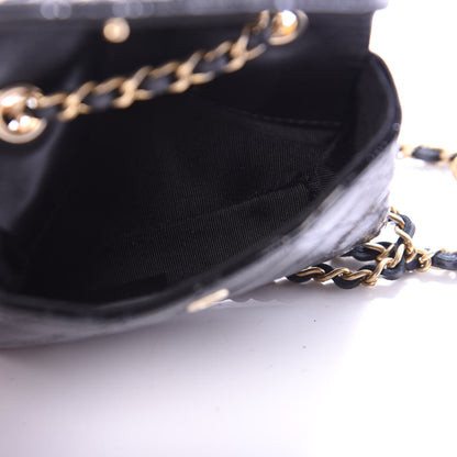 Chanel Shiny Aged Calfskin Quilted Waist Belt Bag Black 6 of 12