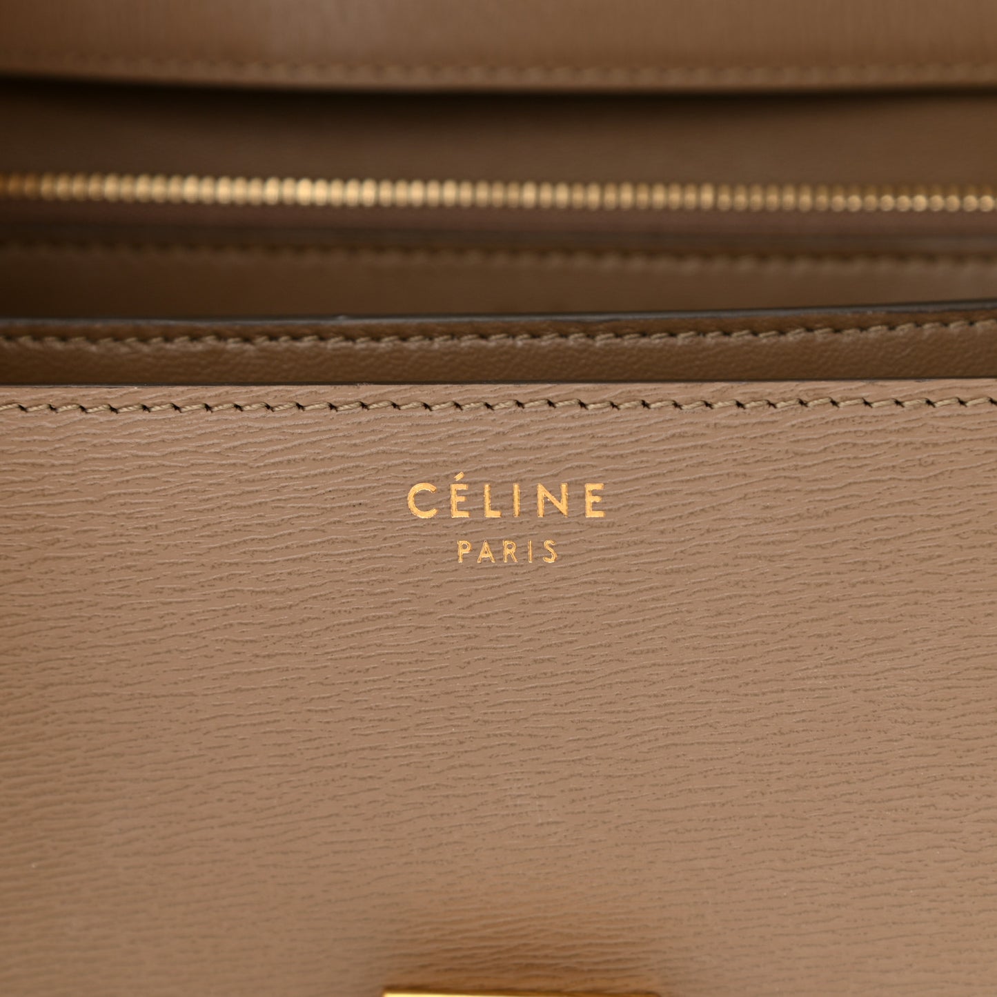 Liege Calfskin Medium Classic Box Flap Bag Taupe