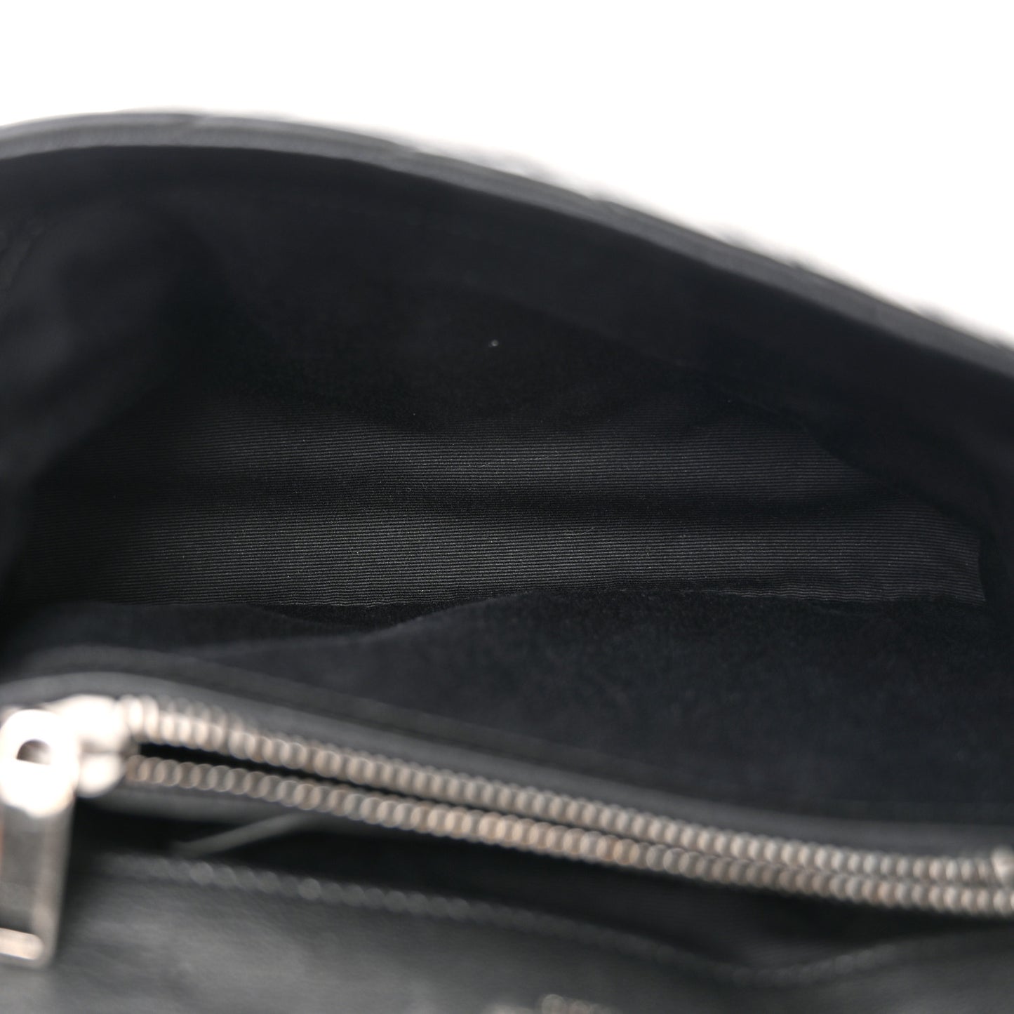 Sheepskin Matelasse Chevron Monogram Medium College Bag Black