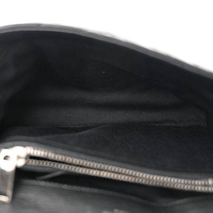 Saint Laurent Sheepskin Matelasse Chevron Monogram Medium College Bag Black 5 of 10