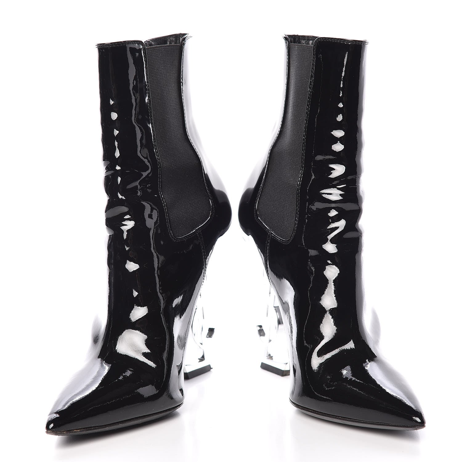 Saint Laurent Patent Opyum Ankle Boot 37.5 Black 5 of 11