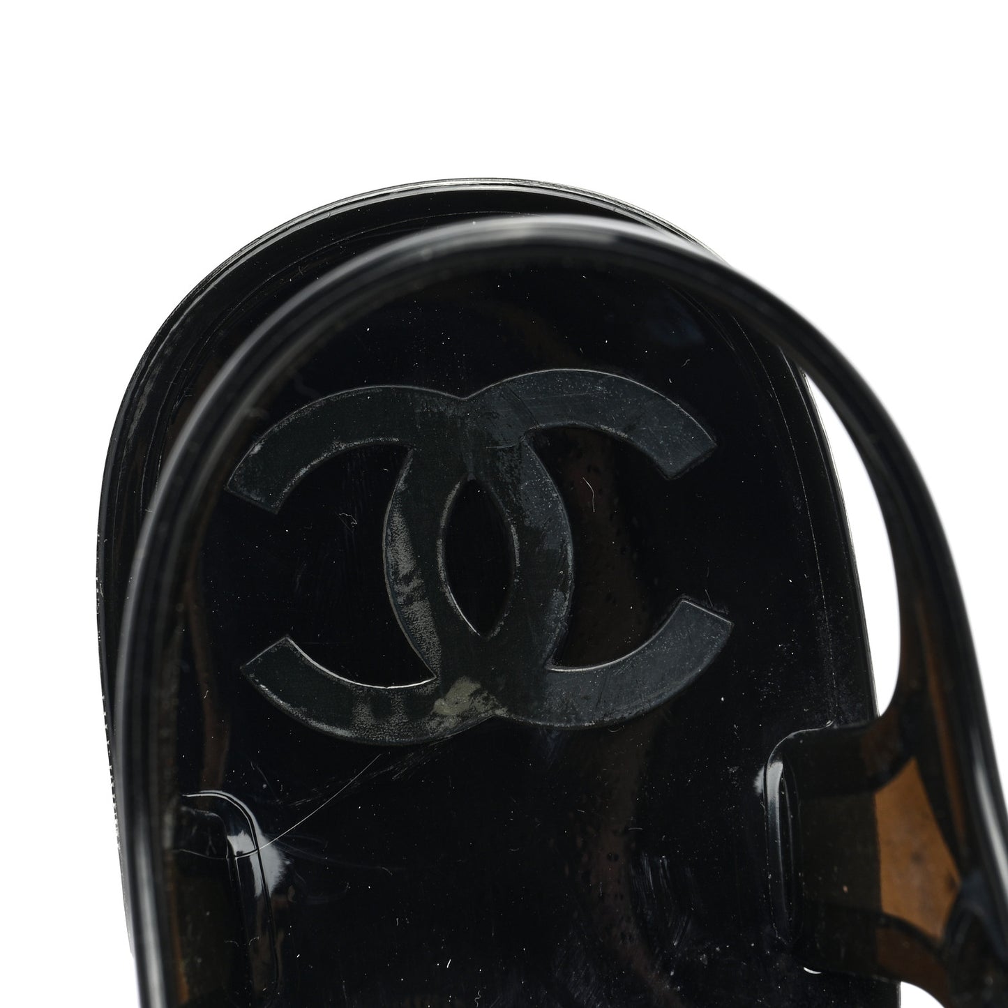Jelly Camellia Thong Sandals 38 Black