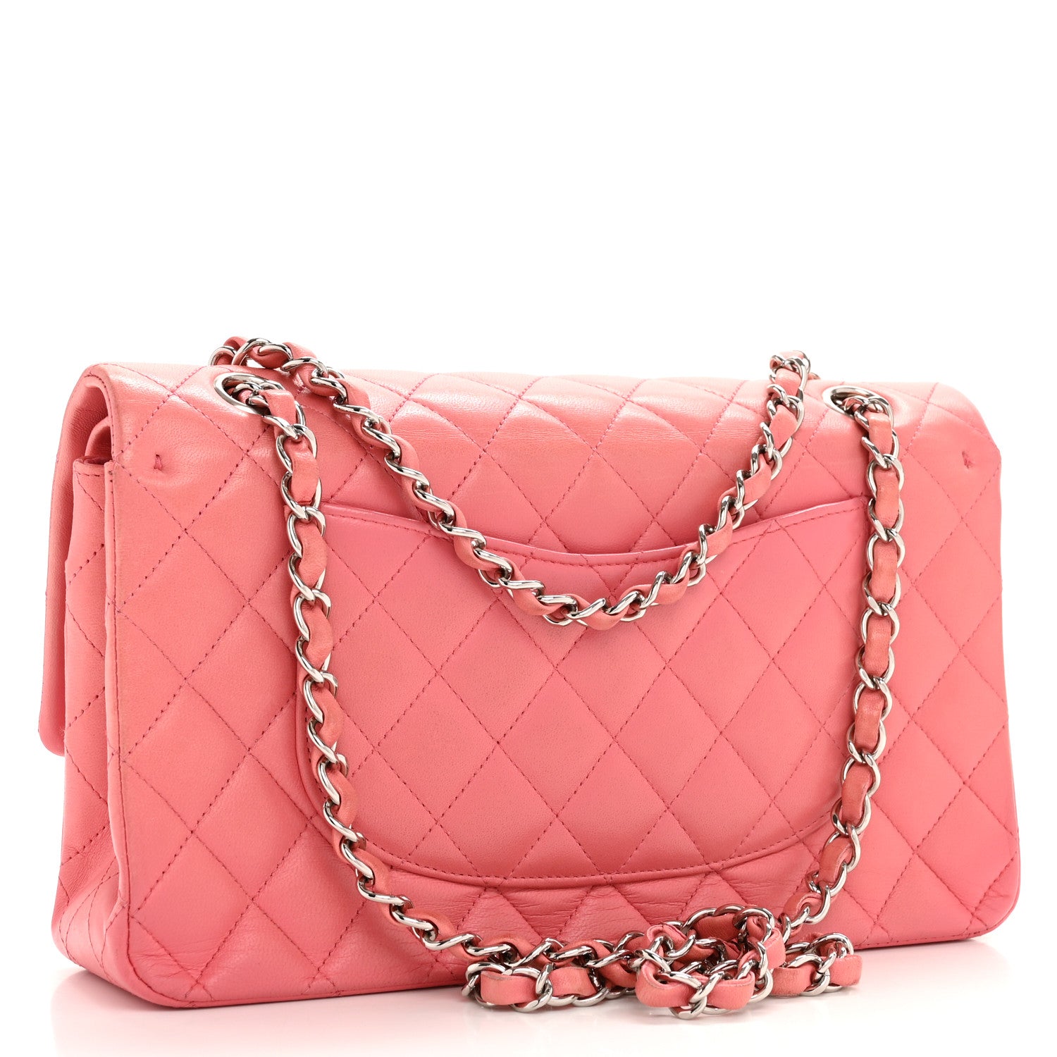 Chanel Lambskin Quilted Medium Double Flap Pink 3 of 16