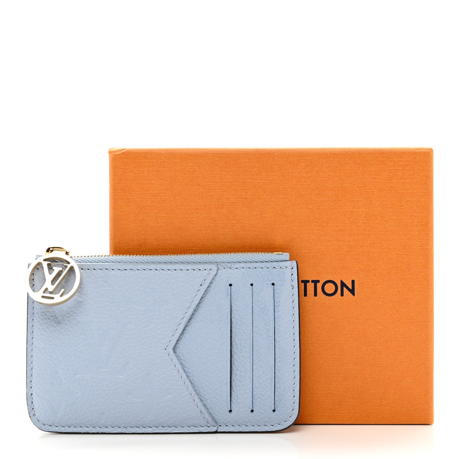 Louis Vuitton Empreinte Monogram Zipped Romy Card Holder Bleu Nuage 7 of 7