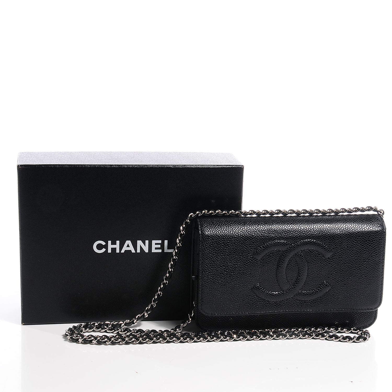 Chanel Caviar Timeless CC Wallet on Chain Black 5 of 9