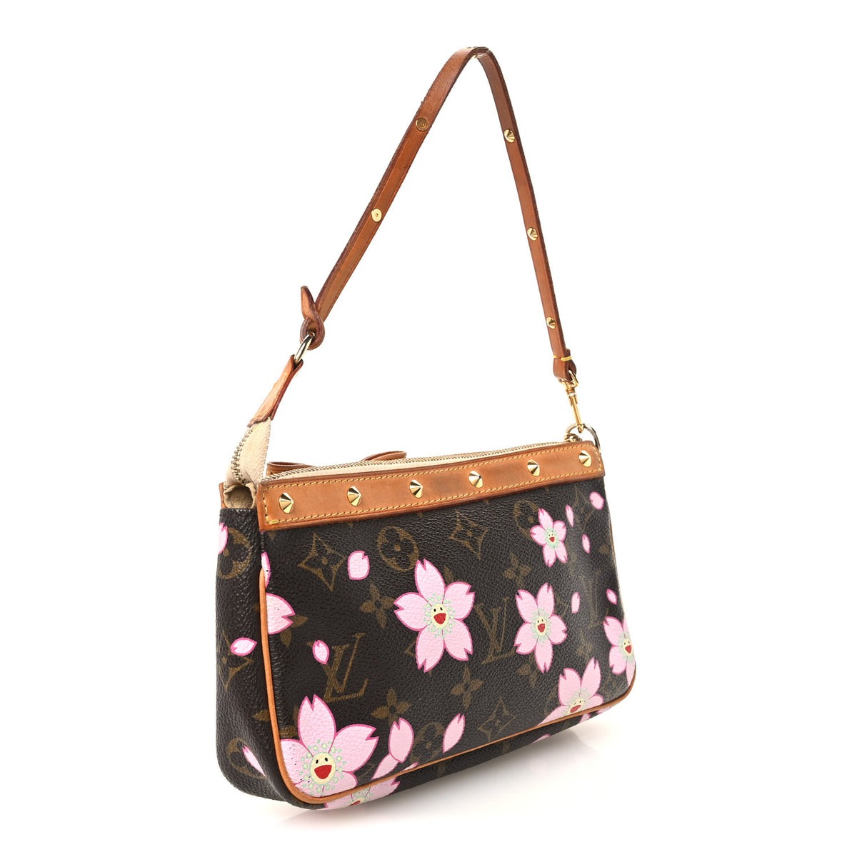 Louis Vuitton Monogram Cherry Blossom Pochette Accessories Brown 3 of 10