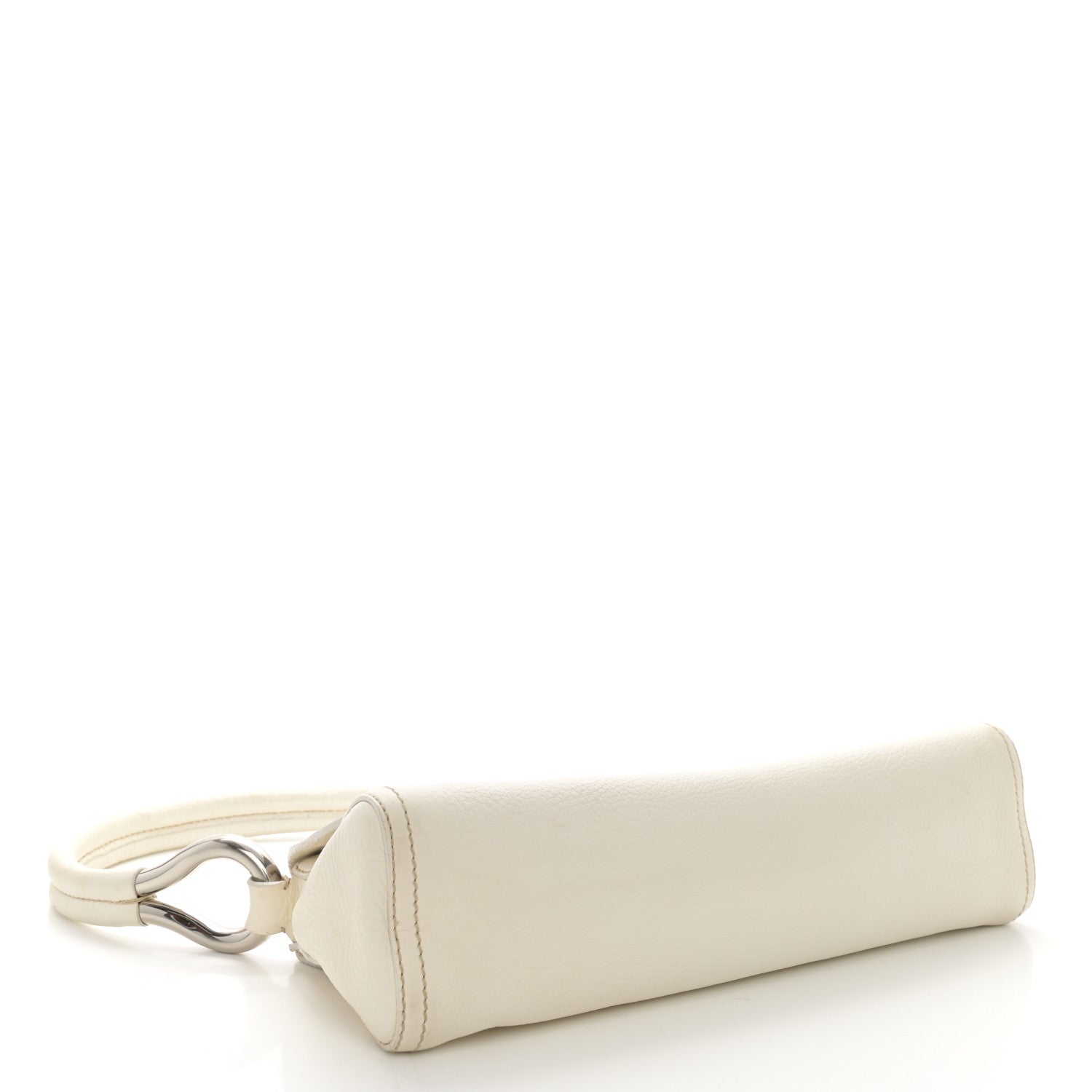 Prada Vitello Daino Swing Flap Shoulder Bag White 5 of 17