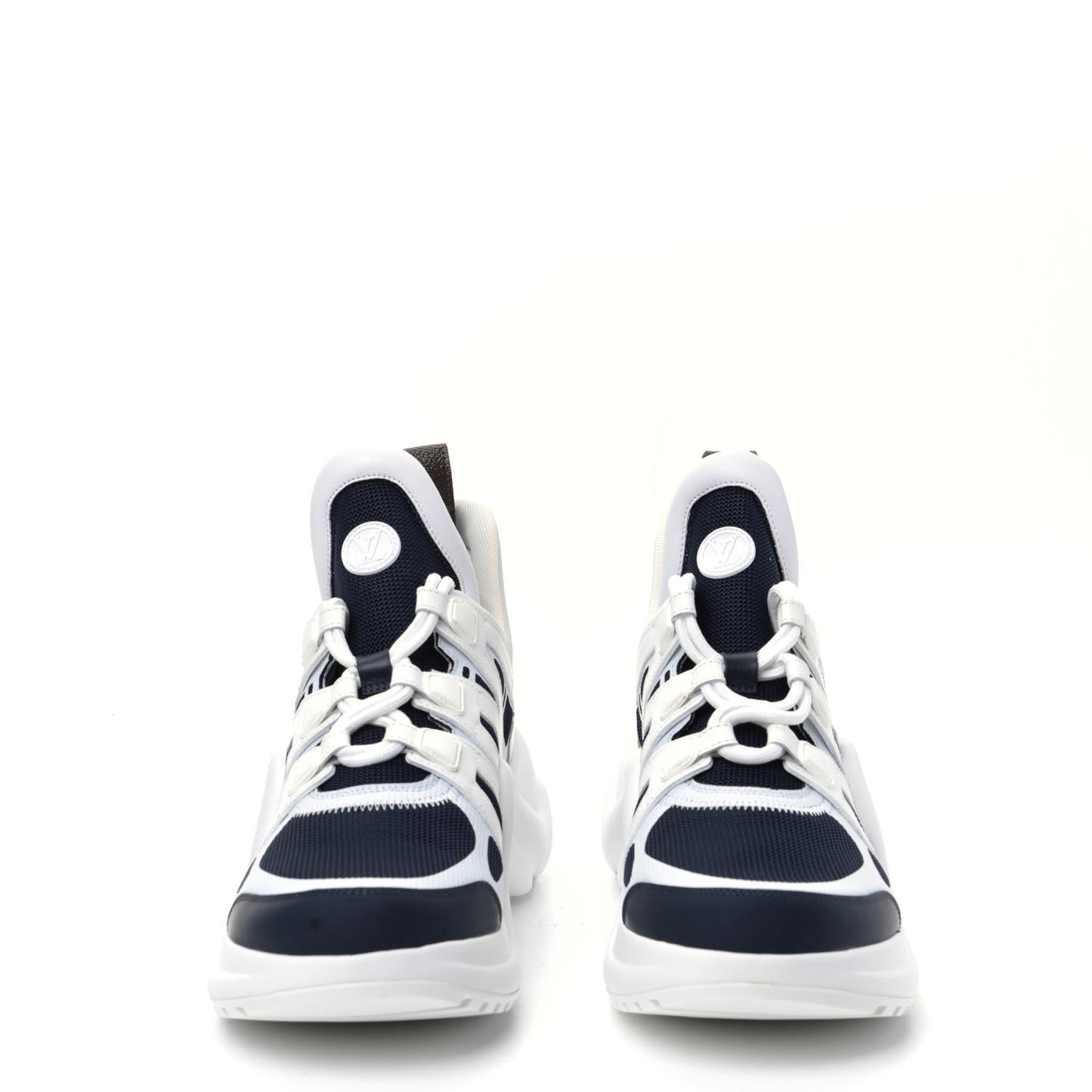 Calfskin Technical Nylon LV Archlight Sneakers 41 Marine