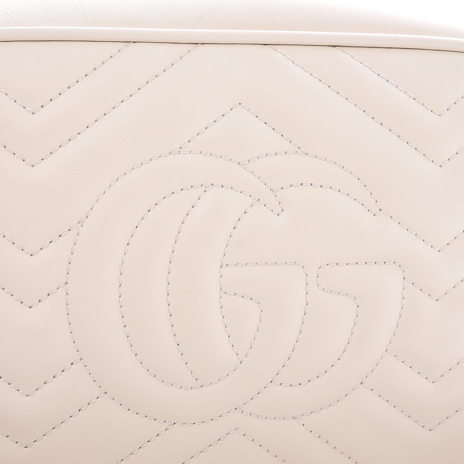 Gucci Calfskin Matelasse Small GG Marmont Chain Shoulder Bag White 8 of 8