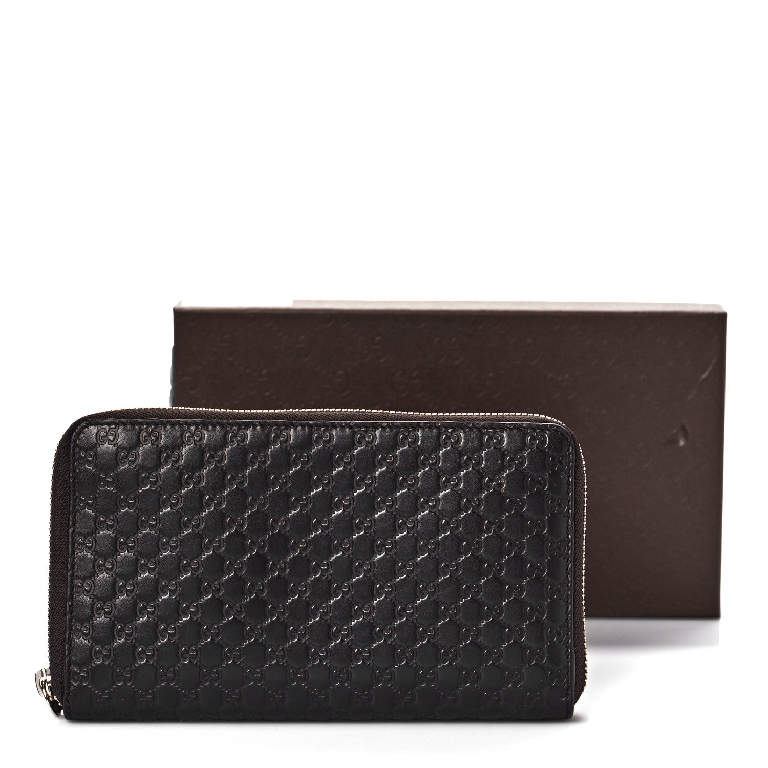 Gucci Microguccissima Large Zip Around Organizer Wallet Black 9 of 9