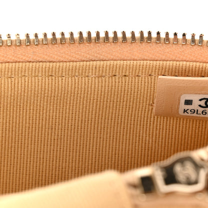 Chanel Braided Raffia Quilted Top Handle Slim Vanity Case With Chain Beige 7 of 11