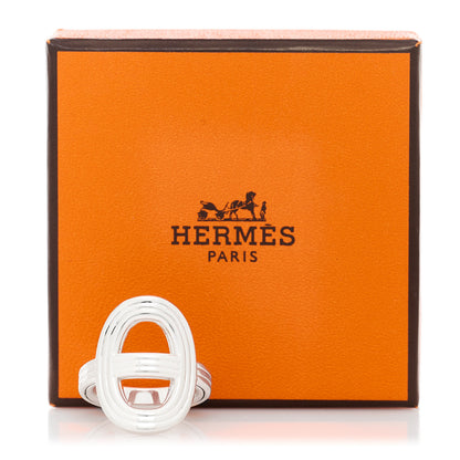 Hermes Sterling Silver Vertical Chaine d'Ancre 24 Ring 52 6 11 of 11