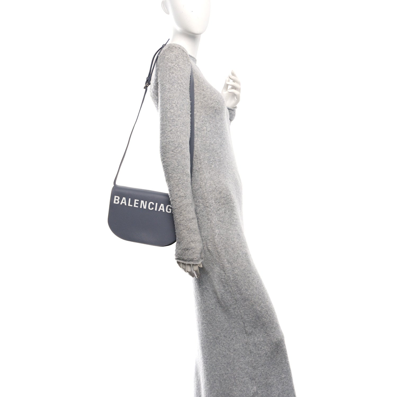 Balenciaga Signature Grained Calfskin Logo S Ville Day Bag Gris Perle Fonce White 2 of 14